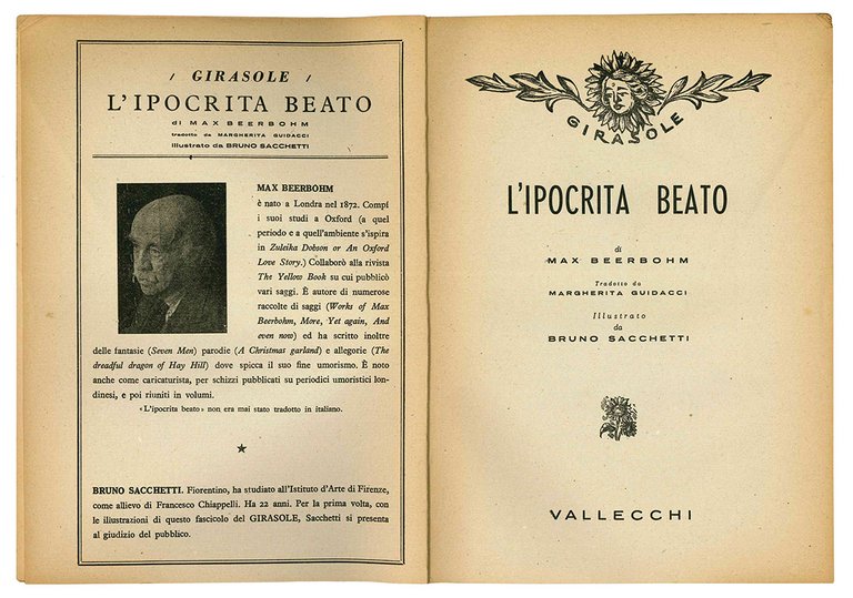 L'ipocrita beato. Tradotto da Margherita Guidacci. Illustrato da Bruno Sacchetti.