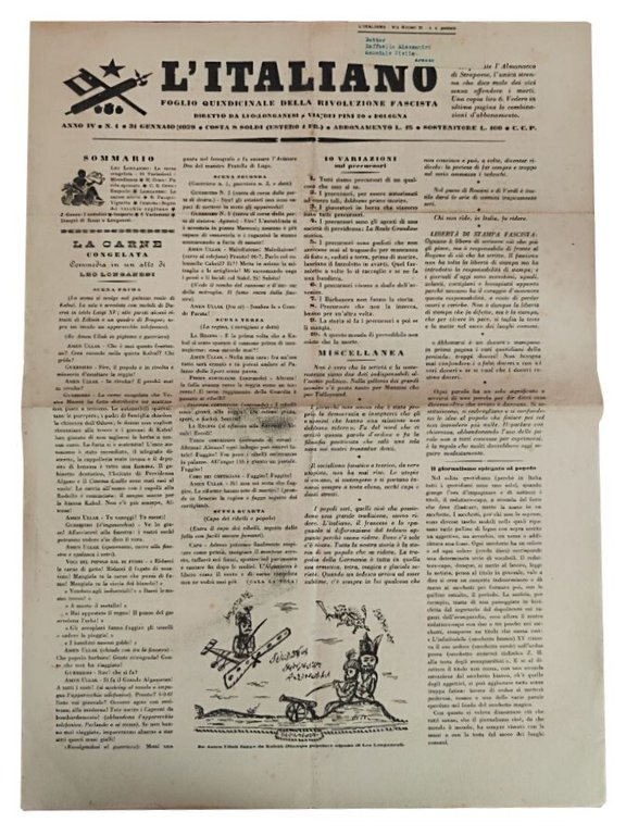 L'italiano: foglio quindicinale della rivoluzione fascista. Anno secondo, nr. 3-4, …