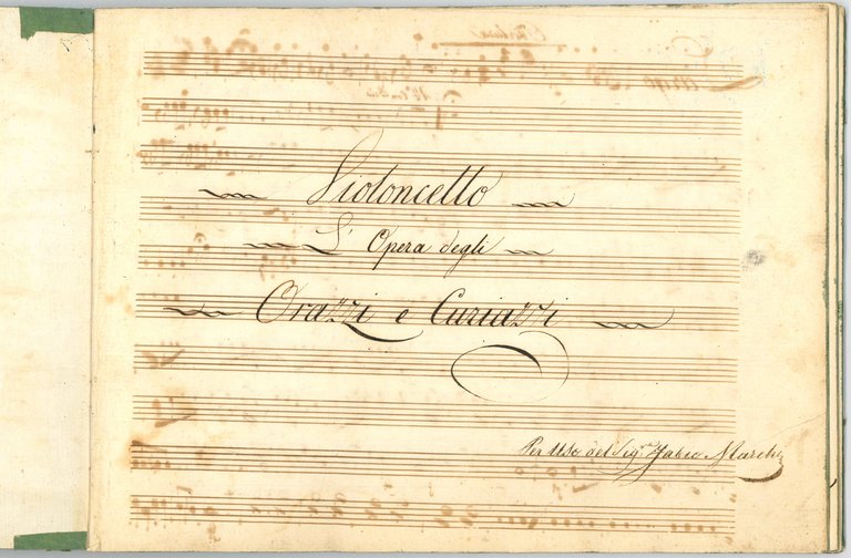 L'Opera degli Orazzi, e Curiazzi del Celebre Maestro Il Sig:re …