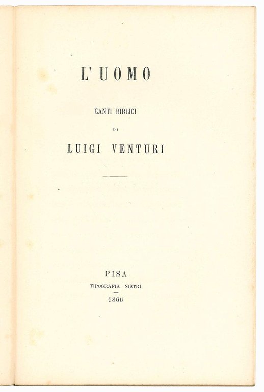 L'uomo. Canti biblici.