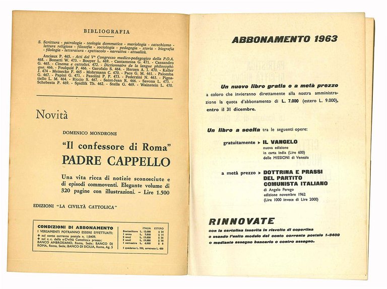 La civiltà cattolica. Anno 113. 1 Dicembre 1962. Quaderno 2699. …