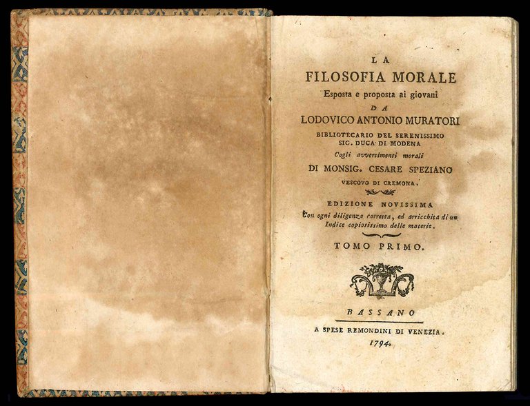 La filosofia morale esposta e proposta ai giovani da Lodovico …