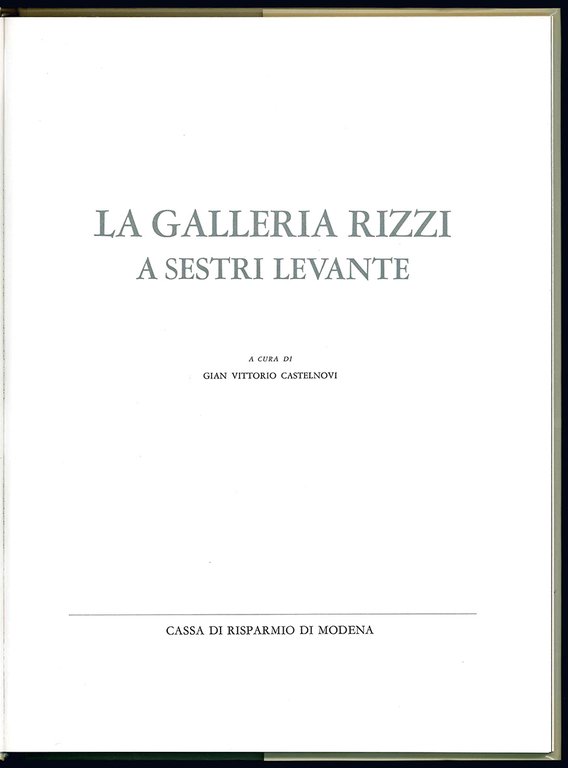 La Galleria Rizzi a Sestri Levante.