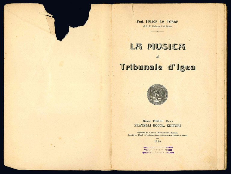 La musica al tribunale d'Igea.
