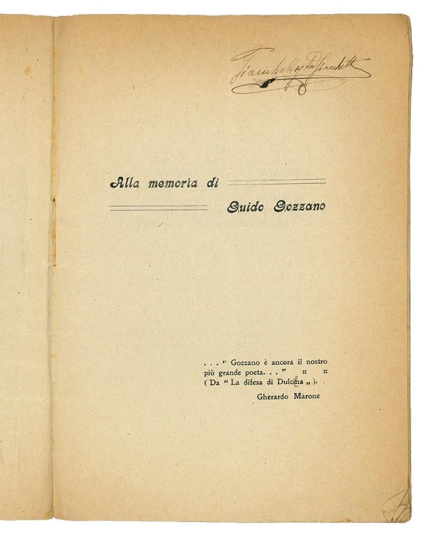 La passione di Guido Gozzano saggio critico