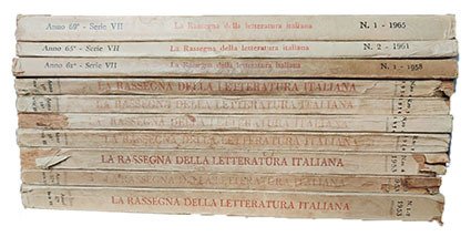La rassegna della letteratura italiana. Lotto di 12 fascicoli: 1953, … | Immagine Gallery 2