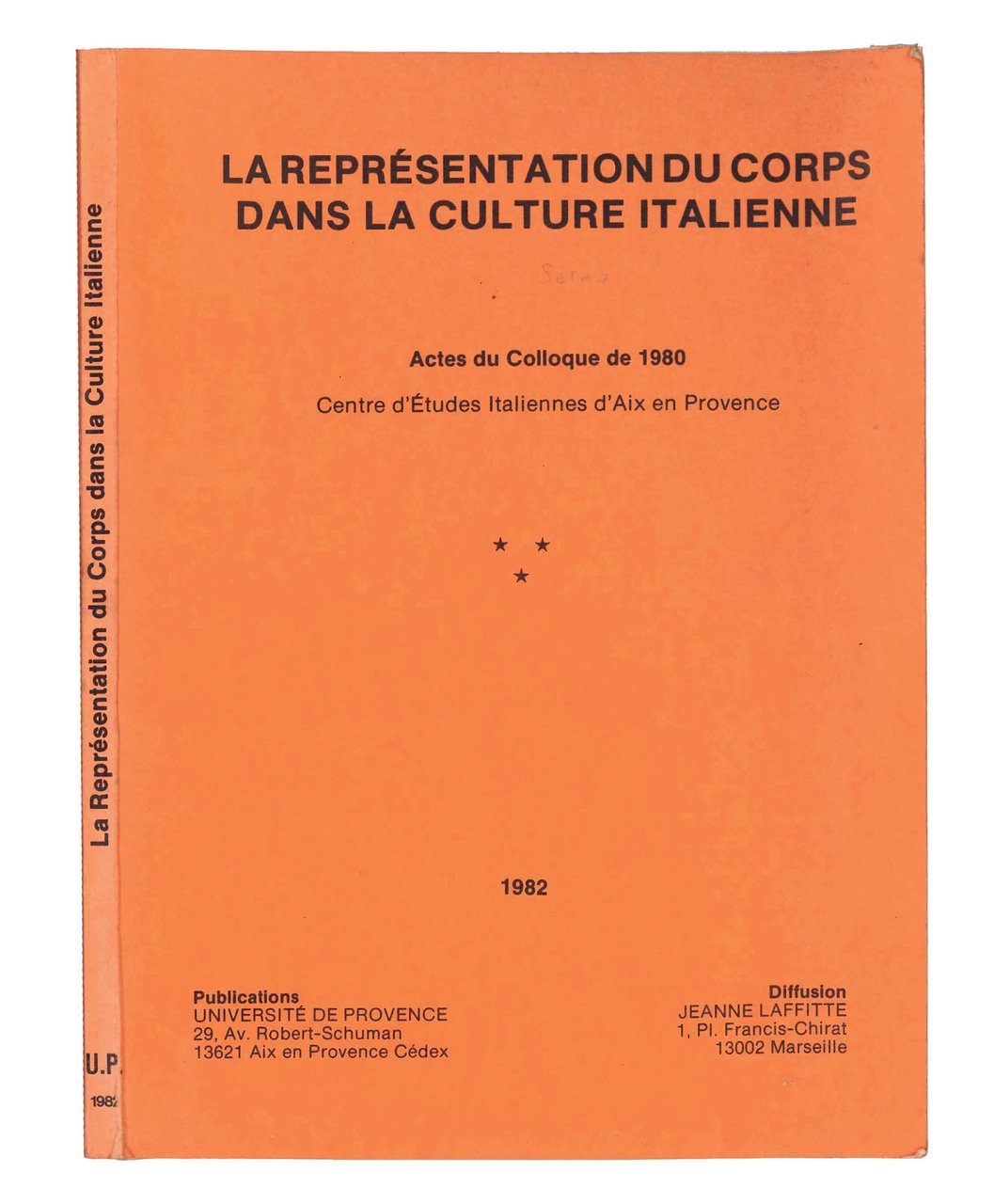 la representation du corps dans la cultlure italienne. Actes du … | Immagine principale