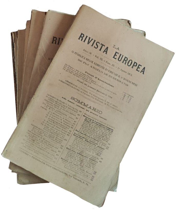 La rivista europea. Lotto di 33 pubblicazioni mensili.