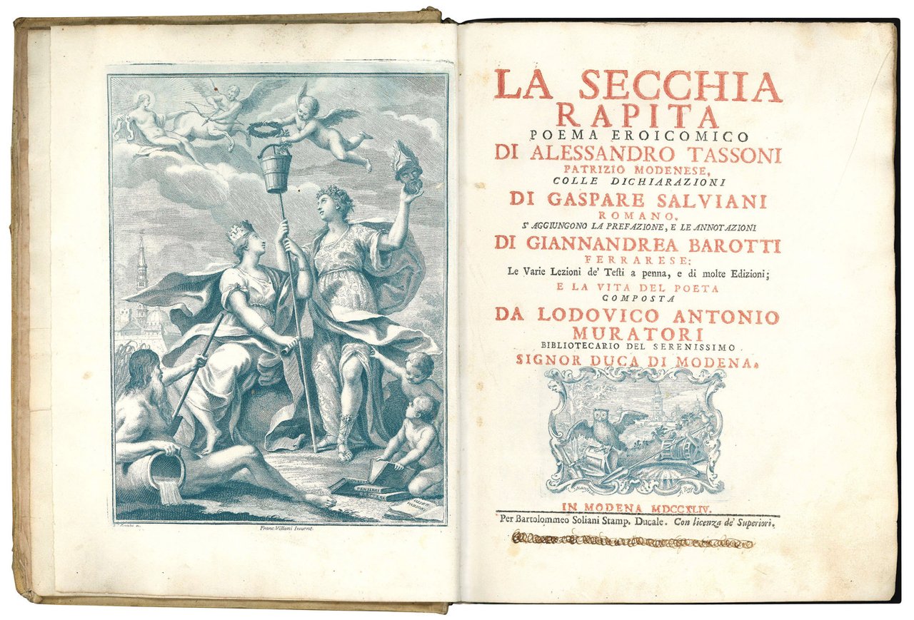 La secchia rapita poema eroicomico di Alessandro Tassoni patrizio modenese, …