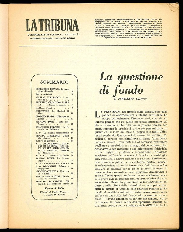 La Tribuna. Quindicinale di politica e attualità. Anno IX - …