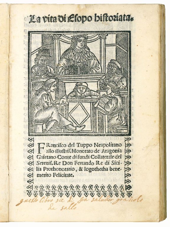 La vita di Esopo historiata. Colophon: Stampata in Venetia per …