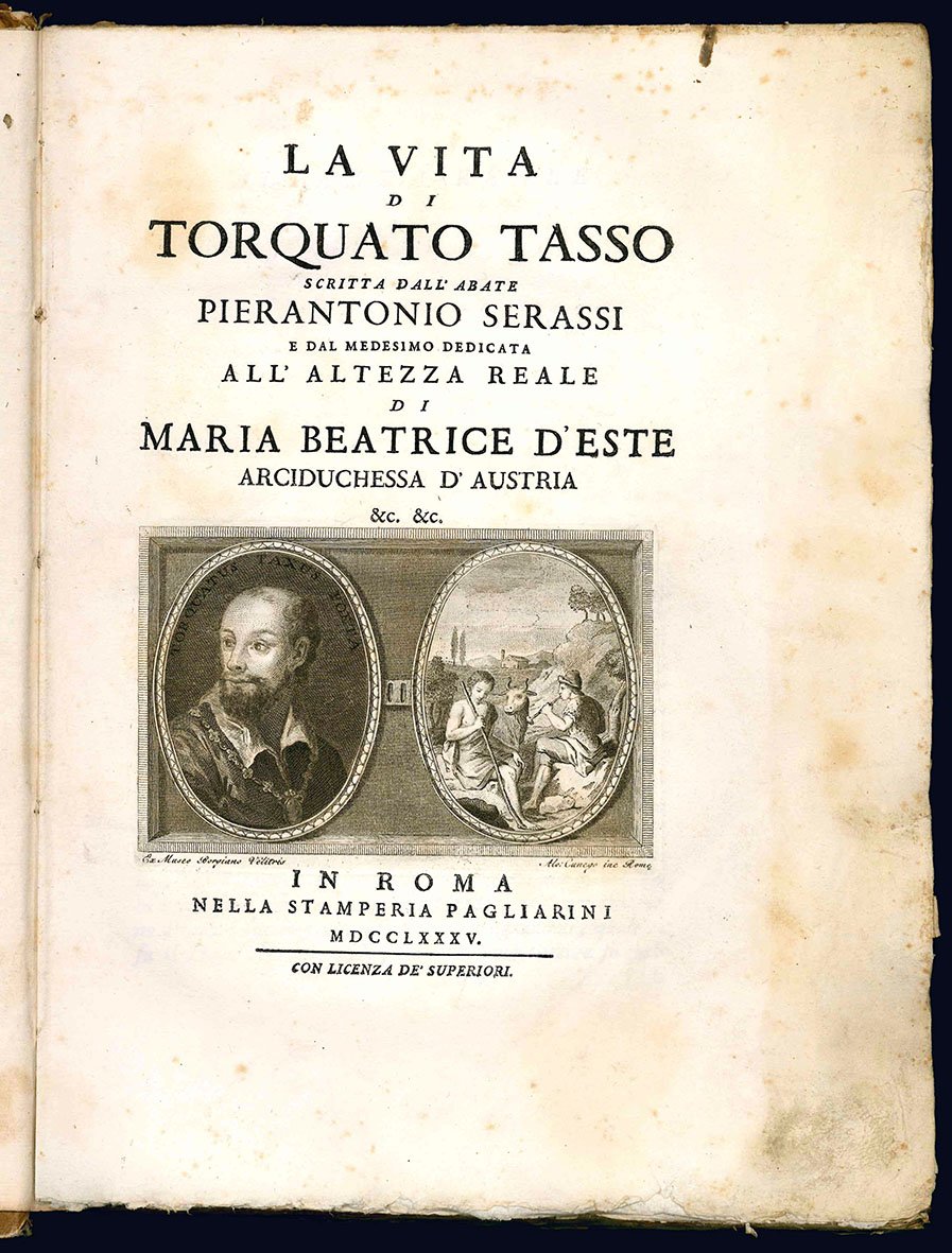 La vita di Torquato Tasso scritta dall'Abate Pierantonio Serassi e …