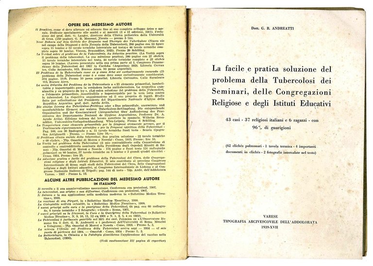La vittoria definitiva sulla tubercolosi. Estratto: Capitolo decimo. "La facile …