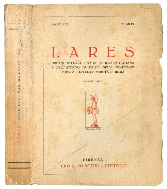 Lares: organo della società di etnografia italiana.