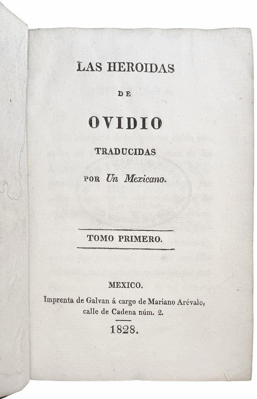 Las Heroidas de Ovidio traducidas por un Mexicano | Immagine principale