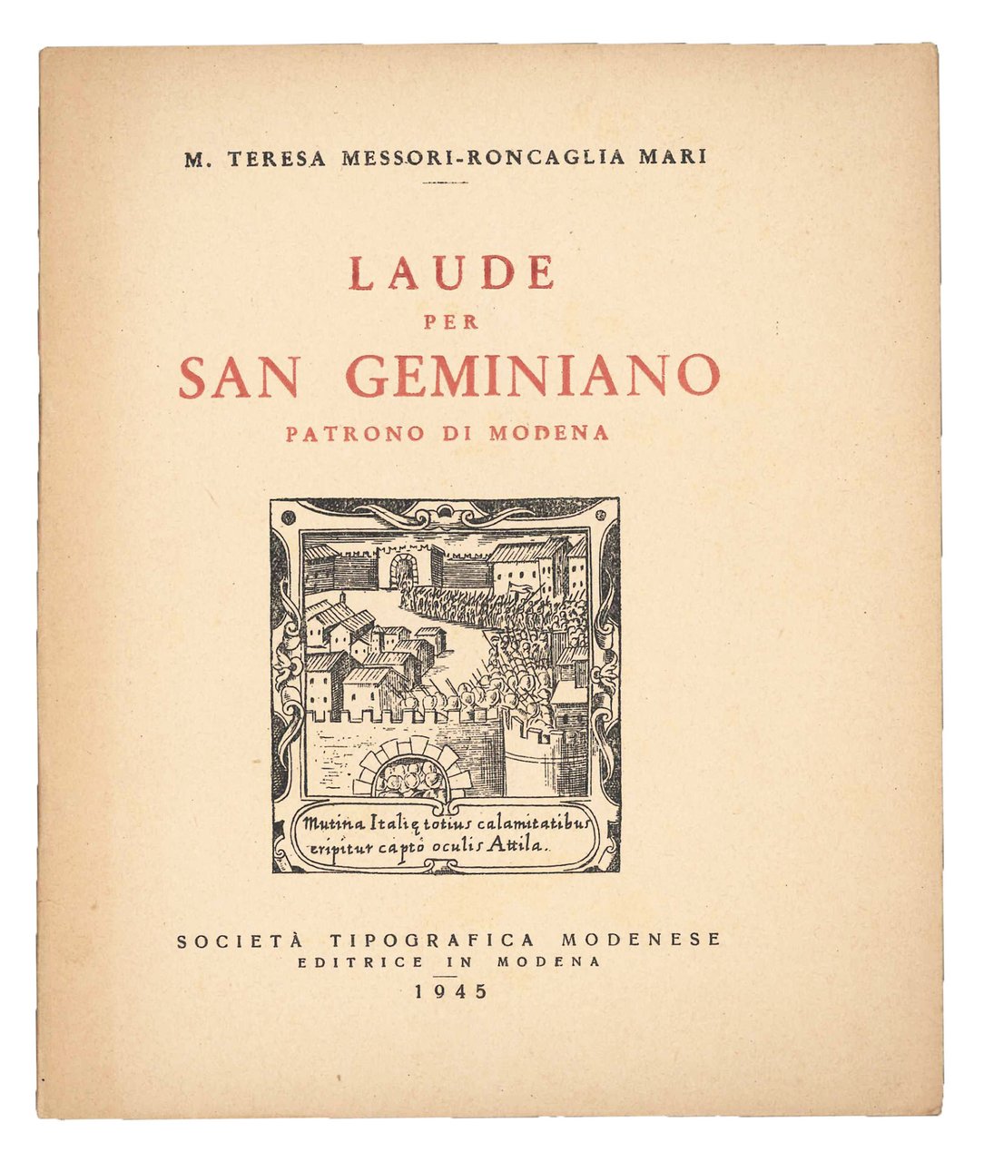 Laude per san Geminiano. Patrono di Modena. | Immagine principale