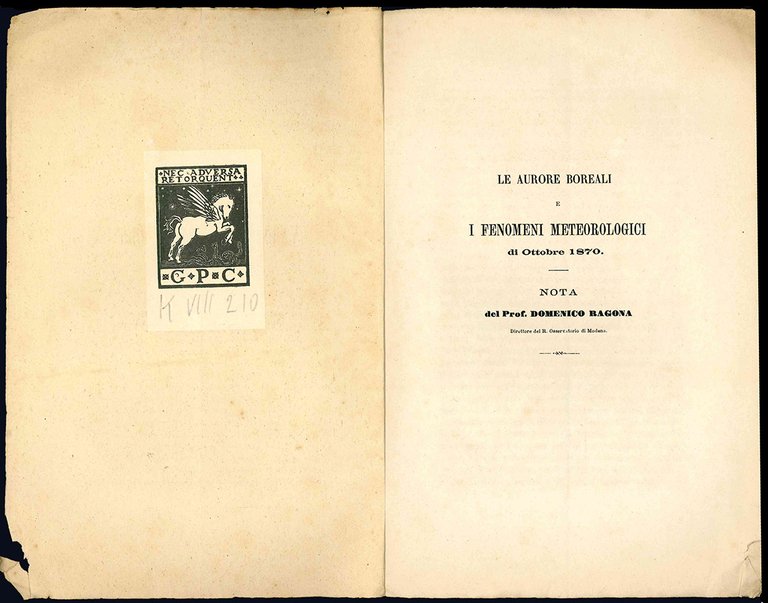 Le aurore boreali e i fenomeni meteorologici di Ottobre 1870. …