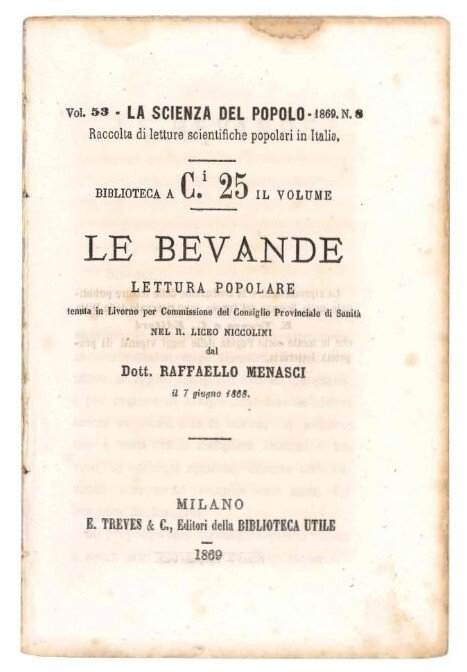 Le bevande. Lettura popolare tenuta in Livorno per commissione del …