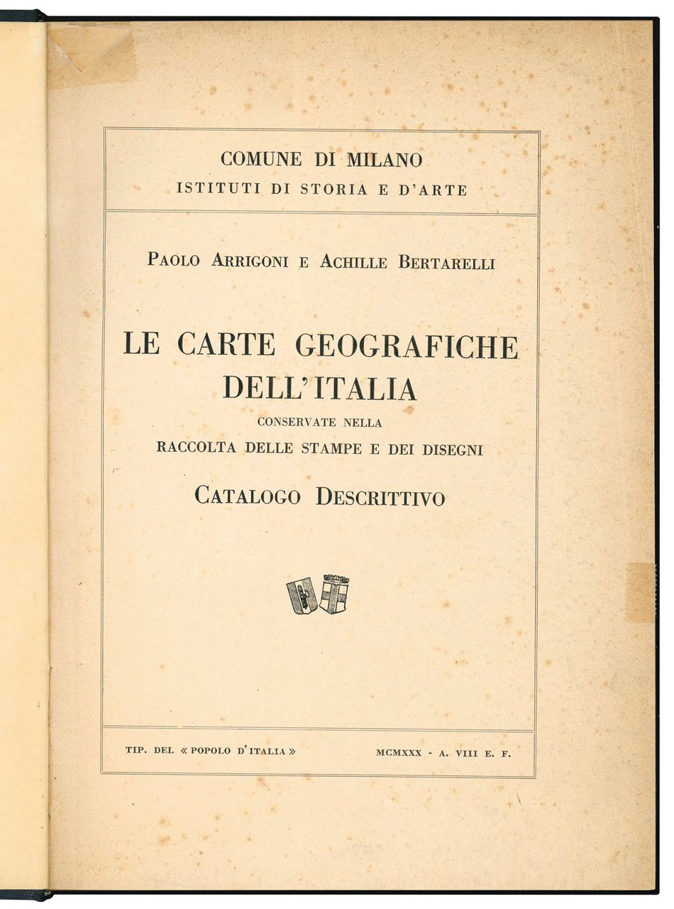 Le carte geografiche dell'Italia conservate nella Raccolta delle stampe dei …