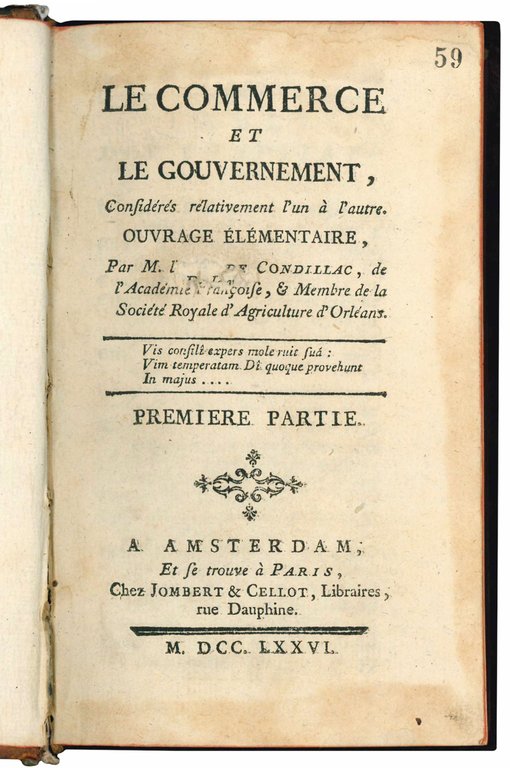 Le commerce et le gouvernement, considérés relativement l'un á l'autre. …