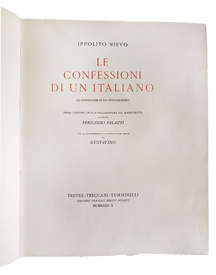 Le confessioni di un italiano. Prima edizione critica collazionata sul …