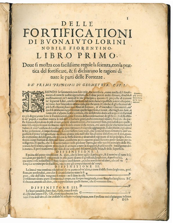Le fortificationi di Buonaiuto Lorini, nobile fiorentino. Nuovamente ristampate, corrette …