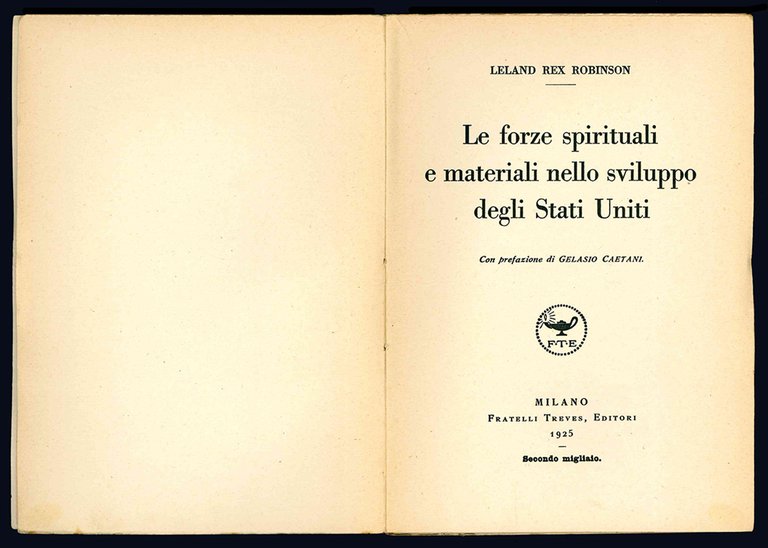 Le forze spirituali e materiali nello sviluppo degli Stati Uniti. …