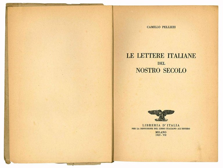 Le lettere italiane del nostro secolo.