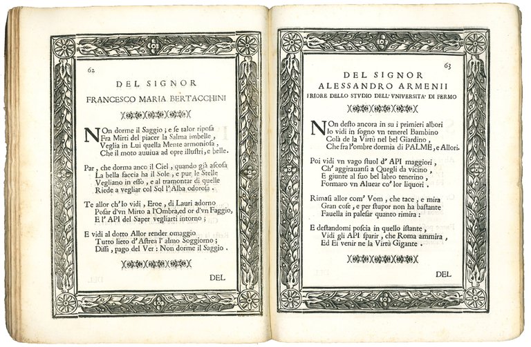 Le Muse in conserto dedicate all'Eminentissimo, e Reverendissimo Cardinale Francesco …