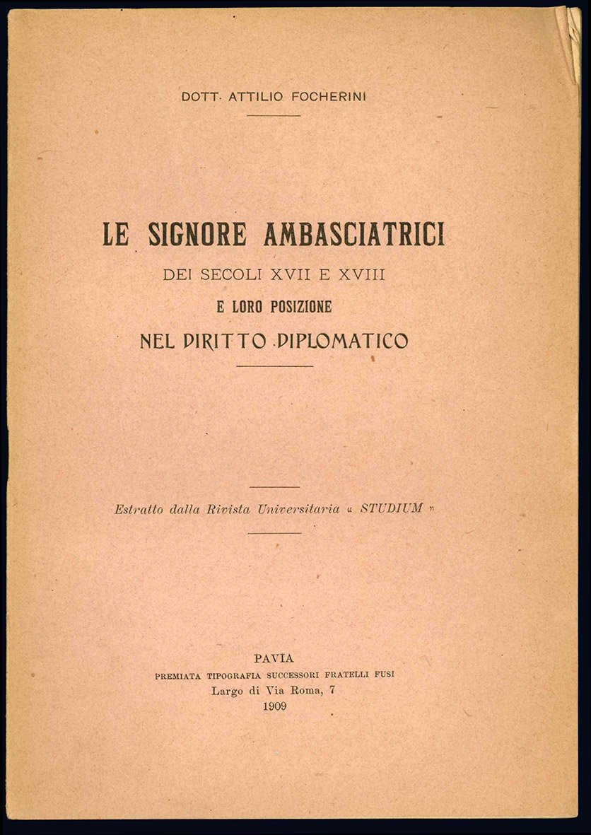 Le signore ambasciatrici dei secoli XVII e XVIII e loro …