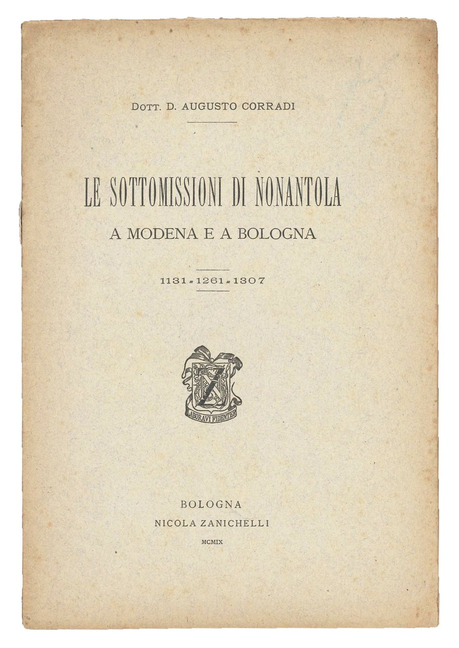 Le sottomissioni di Nonantola a Modena e a Bologna. | Immagine principale