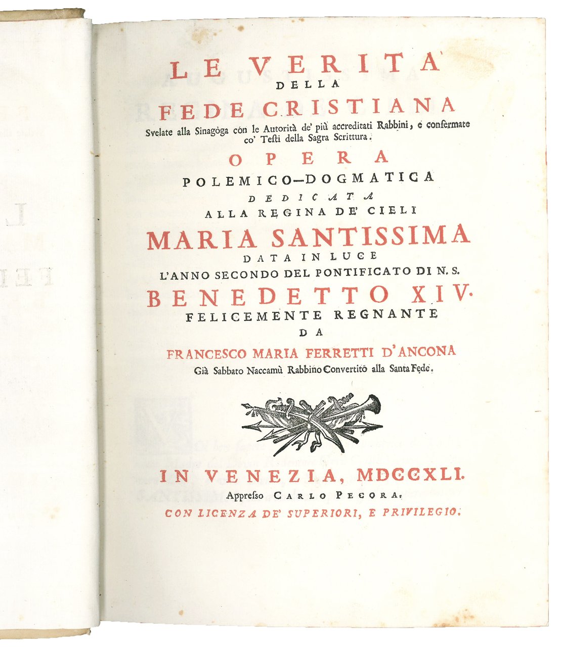 Le verità della fede cristiana svelate alla Sinagoga con le …