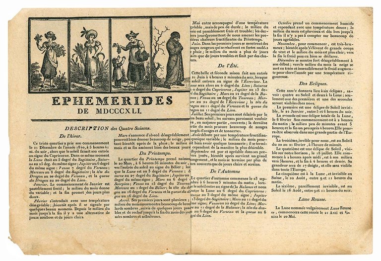 Le véritable messager boiteux de Berne et Vevey. XIX^ siècle. …