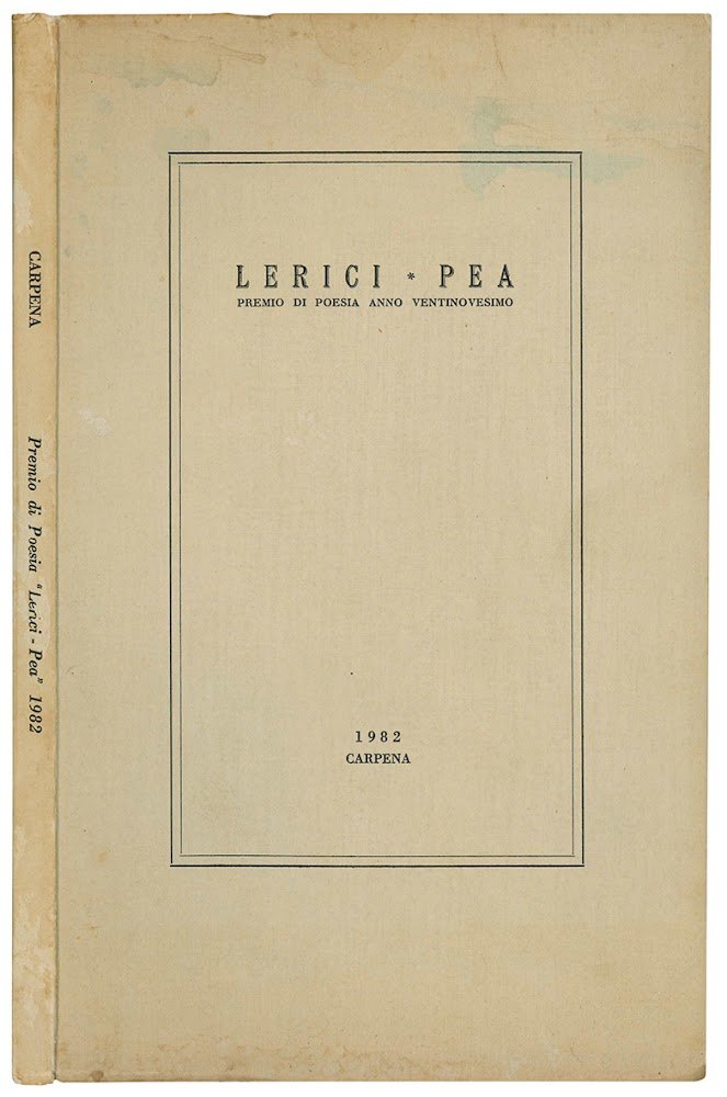 Lerici Pea. Premio di poesia. Anno ventinovesimo.