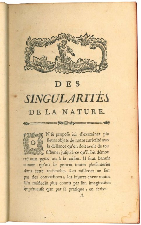 Les singularitès de la nature. Par un Académicien de Londres, …