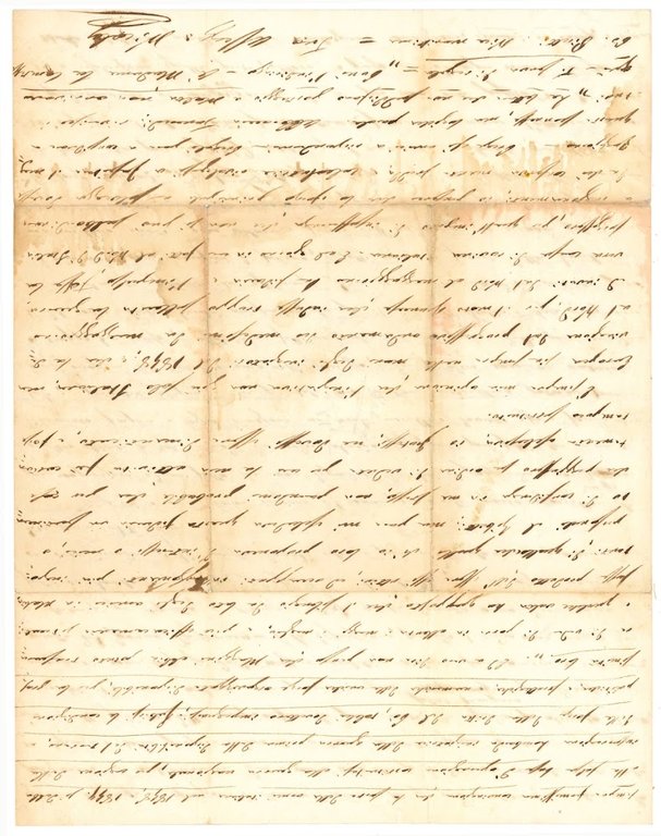 Lettera autografa firmata indirizzata ad un non meglio specificato "Emilio …