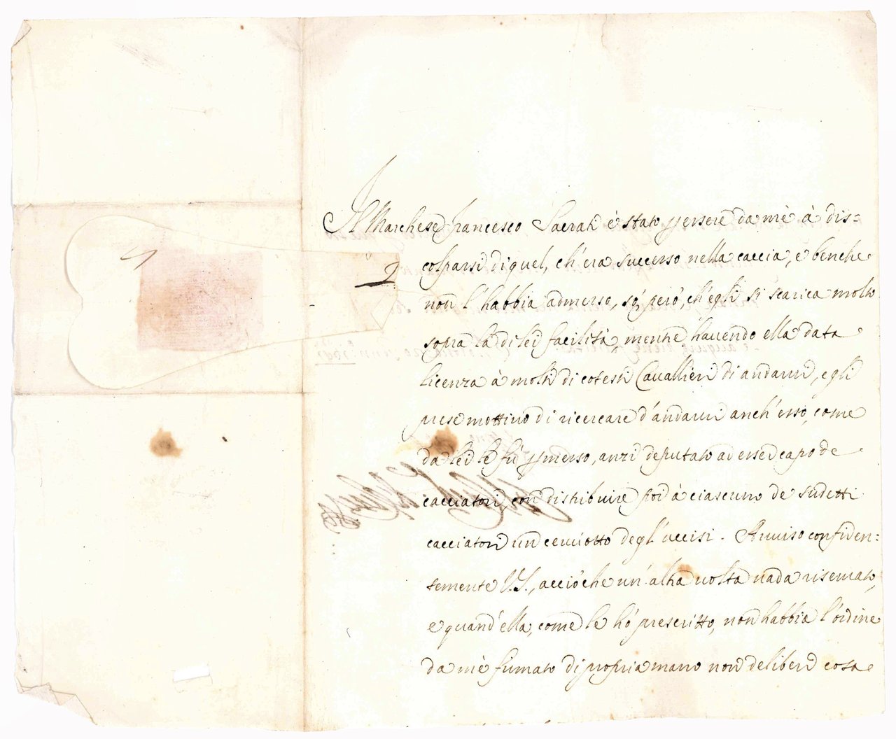 Lettera cancelleresca con firma autografa. Manoscritto su carta. Modena, 20 … | Immagine principale