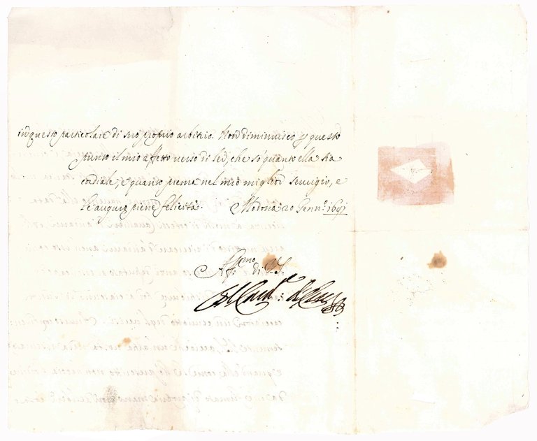 Lettera cancelleresca con firma autografa. Manoscritto su carta. Modena, 20 … | Immagine Gallery 2