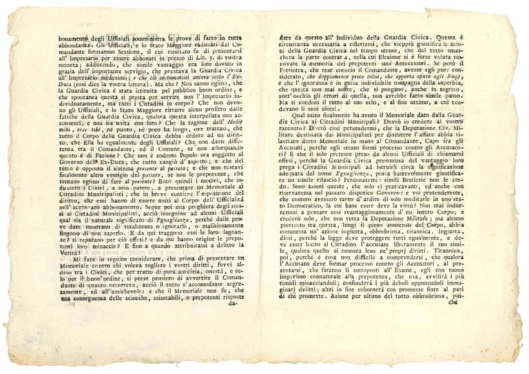 Lettera di un cittadino bolognese ad un suo amico di …