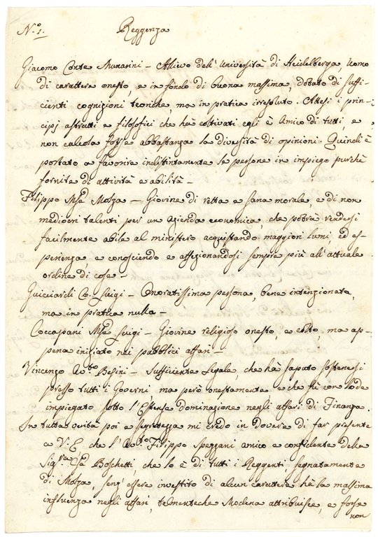 Lettera indirizzata a Francesco IV d'Austria-Este (1779-1846) firmata e datata …