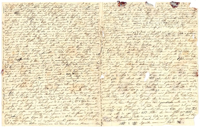 Lettera manoscritta inviata da Alessandria d'Egitto in data 19 luglio …