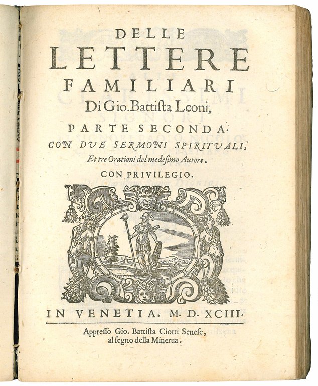 Lettere del signor cavaliere Battista Guarini nobile ferrarese [...] Da …