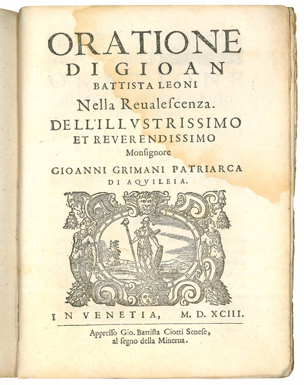 Lettere del signor cavaliere Battista Guarini nobile ferrarese [...] Da …