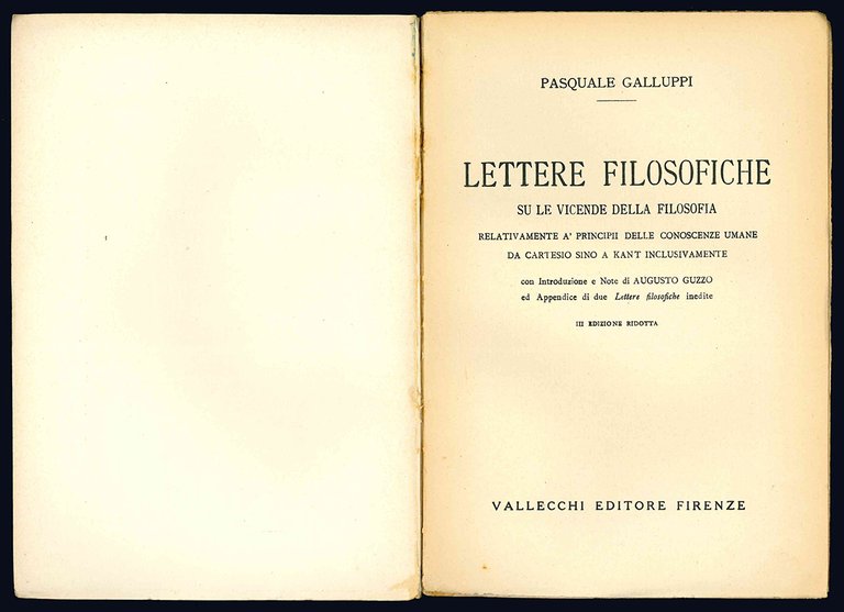 Lettere filosofiche su le vicende della filosofia. Relativamente a' principii …