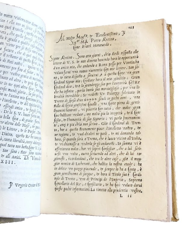 Lettere scritte al signor Pietro Aretino, da molti Signori, Comunità, …