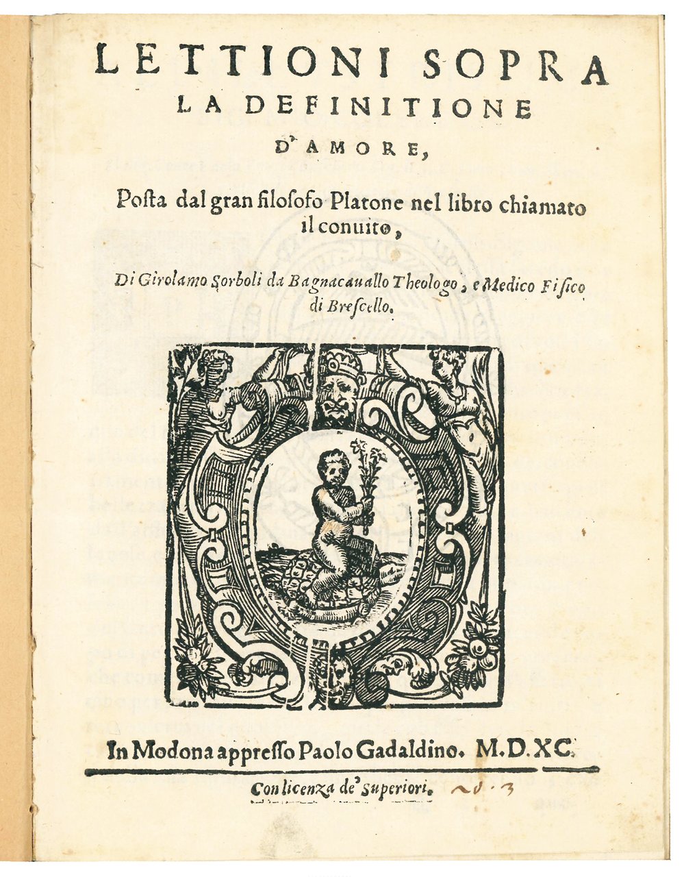 Lettioni sopra la definitione d'amore, posta dal gran filosofo Platone …