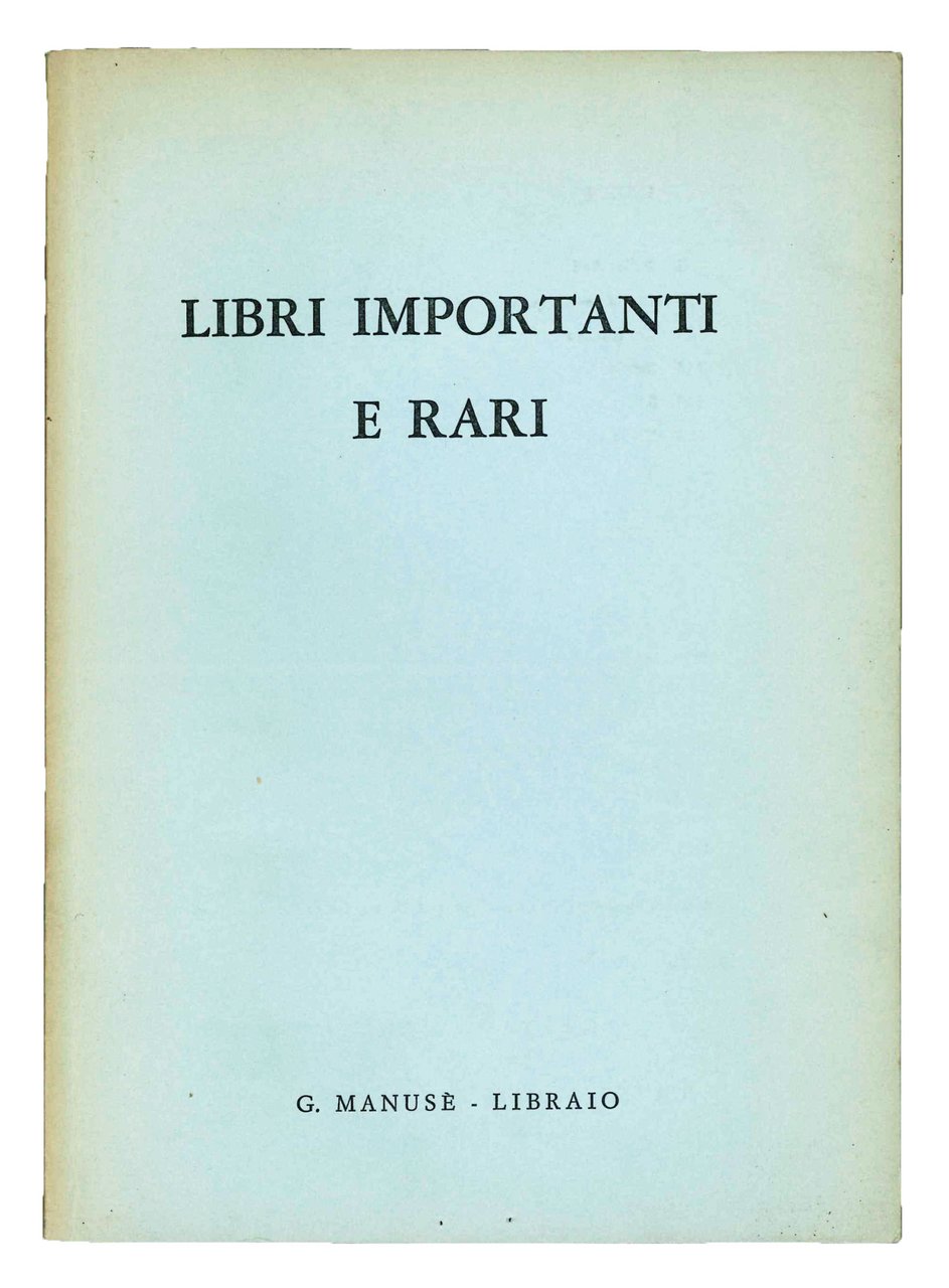 Libri importanti e rari. | Immagine principale
