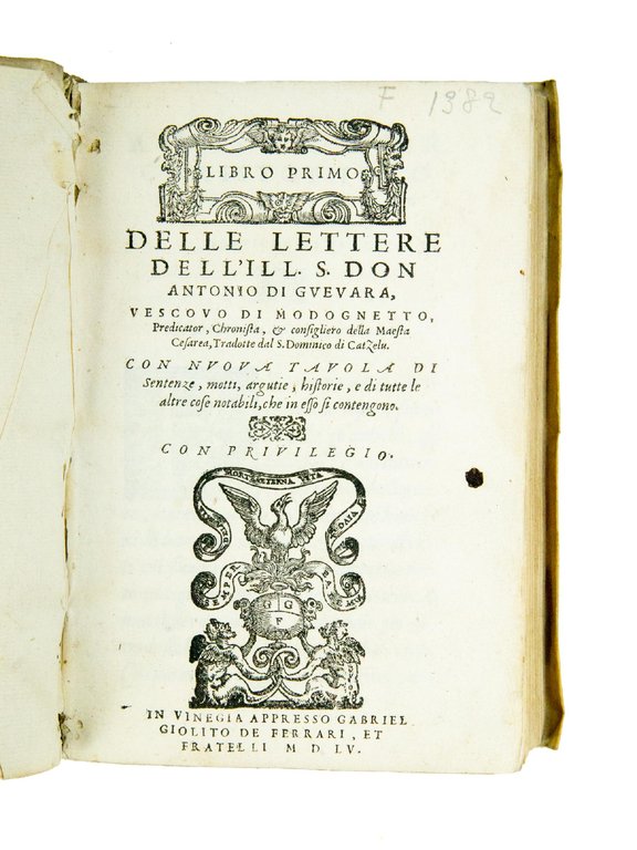 Libro primo [-secondo] delle lettere