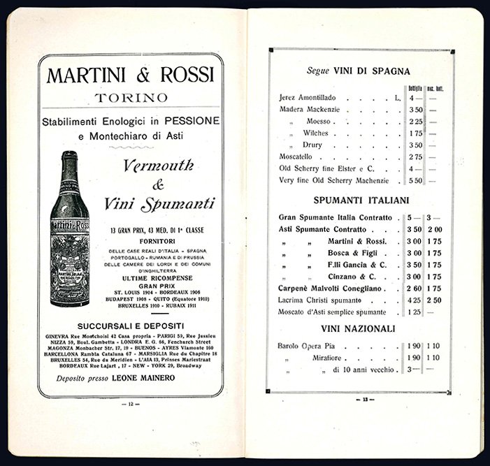 Listino dei prezzi. Forniture complete per Alberghi e Ristoranti.