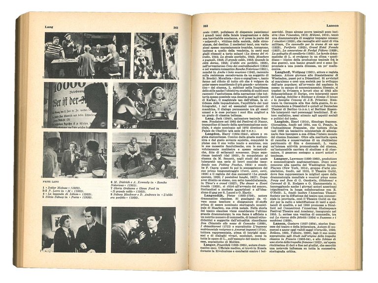Lo spettacolo: enciclopedia di cinema, teatro, balletto, circo, tv, rivista.